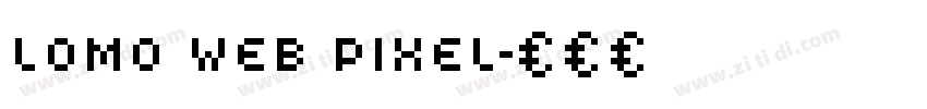 lomo web pixel字体转换